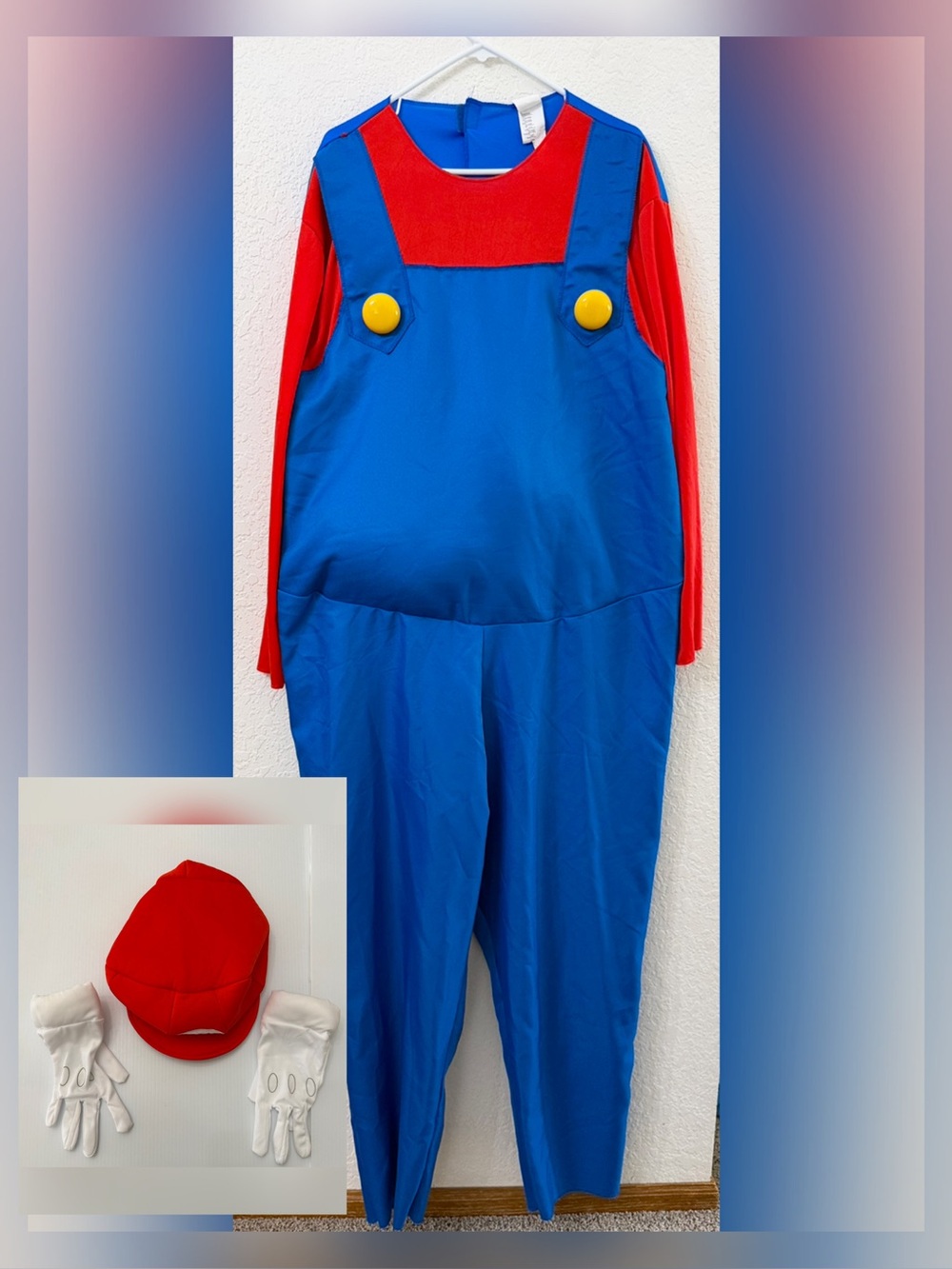 Super Mario Bros - Mario Full Body Costume - Onsie - XL